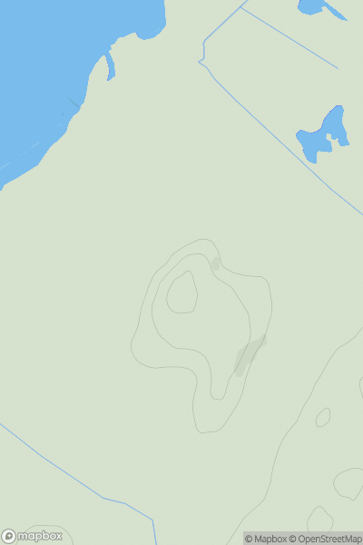 Thumbnail image for Ynys-fach [Aberystwyth to Welshpool] showing contour plot for surrounding peak